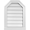 Ekena Millwork Octagonal Top Surface Mount PVC Gable Vent w/ 2"W x 2"P Brickmould Sill Frame, 16"W x 22"H GVPOT16X2203SN - alternate 1